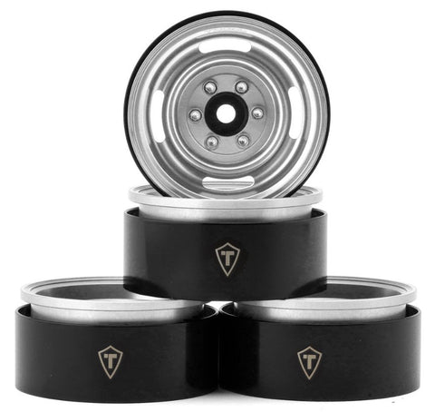 TLHTWHEEL-165 Treal Hobby Type P 1.9" Heavy Duty Vintage Style Wheels (Silver) (4) (127.3g)-WHEELS AND TIRES-Mike's Hobby