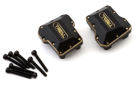 TLHTTRX-4M-04 Treal Hobby Brass Differential Covers for Traxxas TRX-4M (Black) (2) (15.8g)-PARTS-Mike's Hobby