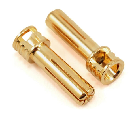 TQWC2508 TQ Wire 5mm "Flat Top" Male Bullet Connector (Gold) (2)-CONNECTORS-Mike's Hobby