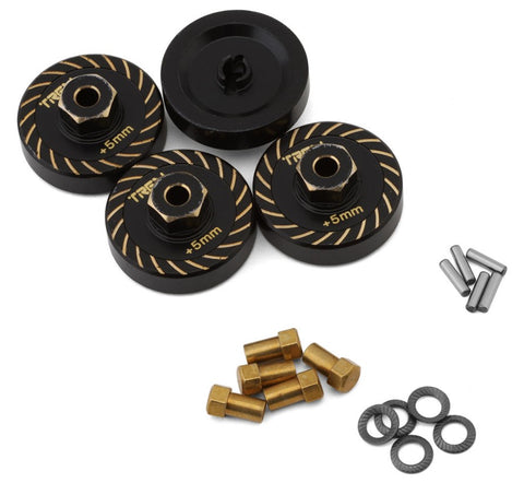 TLHTSCX24-91 Treal Hobby Axial SCX24 Type B Brass Extended Wheel Hubs (4) (+5mm)-PARTS-Mike's Hobby