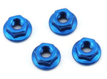 175-11027 175RC Aluminum 4mm Serrated Wheel Nuts (Blue)-HARDWARE-Mike's Hobby