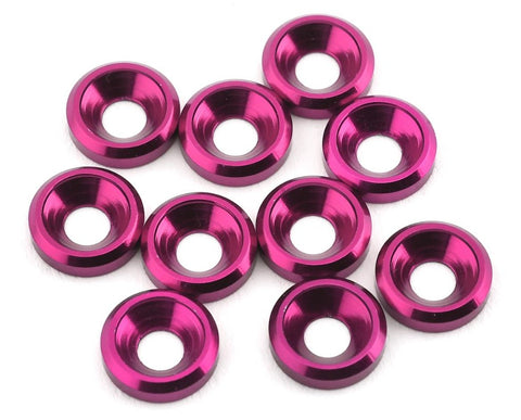175-12128 175RC Aluminum Flat Head High Load Spacer (Pink) (10)-HARDWARE-Mike's Hobby