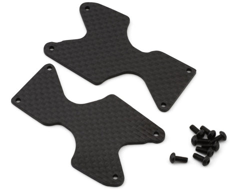 ASC81668 Team Associated RC8B4.1 Factory Team Carbon Fiber Rear Arms Inserts (2mm) (2)-PARTS-Mike's Hobby