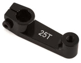 PTK-7615 ProTek RC Associated B74 Series Aluminum Clamping Servo Horn (Black) (25T-Futaba/Savox/ProTek)-servo accessories-Mike's Hobby