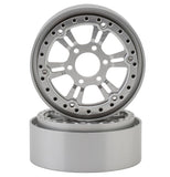 SEHREEFS205 Reefs RC BLADE 1.9" Aluminum Beadlock Wheels w/Reef Hubs & Rings (Silver) (2)-WHEELS AND TIRES-Mike's Hobby