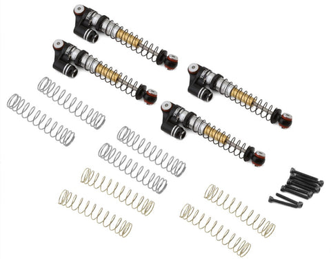 TLHTSCX24-155 Treal Hobby Axial SCX24 Aluminum Long Travel Threaded Shocks (Black) (4) (43mm)-PARTS-Mike's Hobby