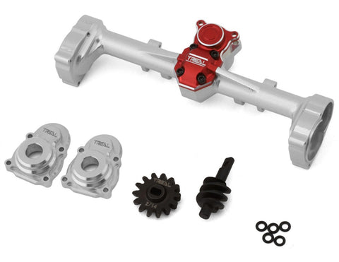 TLHTSCX24-189 Treal Hobby Axial SCX24 Aluminum Rear Portal Axle Upgrade Kit (Silver)-PARTS-Mike's Hobby