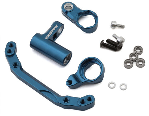 EXO2266 Exotek Team Associated MT10/Pro4 SC10 HD Aluminum Steering Bellcrank Set (Blue)-PARTS-Mike's Hobby