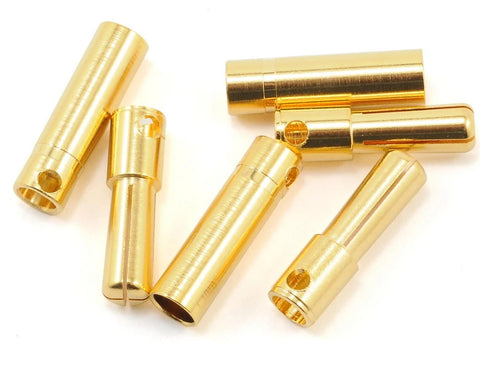 CSECCBUL43 Castle Creations High Current Connector: 4mm Bullet Set (3)-CONNECTORS-Mike's Hobby