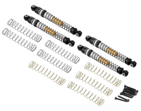 TLHTAX24-09 Treal Hobby Axial AX24 Aluminum Long-Travel Threaded Shocks (53mm) (4) (Black)-PARTS-Mike's Hobby