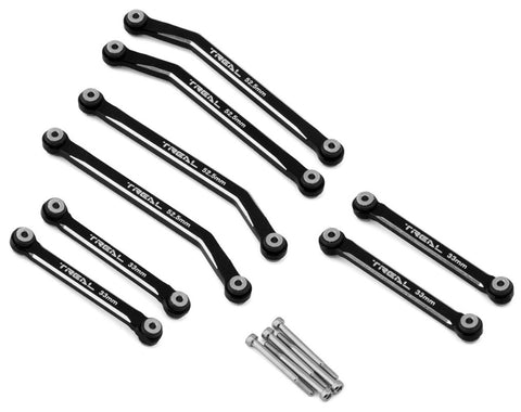 TLHTAX24-12 Treal Hobby Axial AX24 Aluminum High Clearance Suspension Links Set (Black)-PARTS-Mike's Hobby