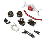 TLHTTRX-4M-88 Treal Hobby Aluminum Front Portal Axle Set for Traxxas TRX-4M (Silver) w/Brass Covers-PARTS-Mike's Hobby