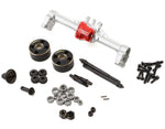 TLHTTRX-4M-90 Treal Hobby Aluminum Complete Rear Portal Axle for Traxxas TRX-4M w/Brass Covers (Silver)-PARTS-Mike's Hobby