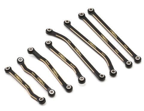TLHTTRX-4M-97 Treal Hobby High Clearance Brass Upper & Lower Chassis Link Set for Traxxas® TRX-4M® (Black) (8) (55g)-PARTS-Mike's Hobby