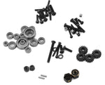 TLHTTRX-4M-87 Treal Hobby Aluminum Front Portal Axle Set for Traxxas TRX-4M (Black) w/Brass Covers-PARTS-Mike's Hobby