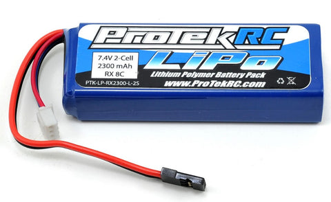 PTK-5196 ProTek RC LiPo Receiver Battery Pack (Mugen/AE/8ight-X) (7.4V/2300mAh) (w/Balance Plug)-LiPo Battery-Mike's Hobby