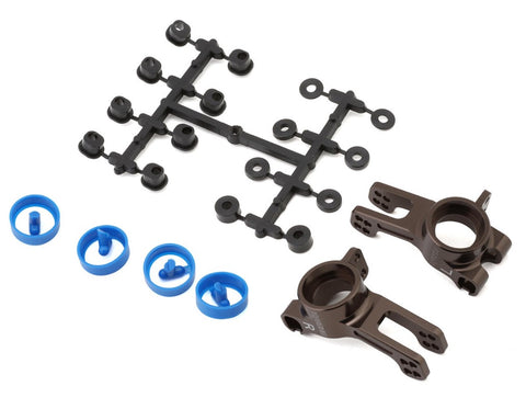 KYOIFW608B Kyosho MP10 Aluminum Rear Hub Carrier (Gunmetal) (2)-PARTS-Mike's Hobby