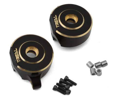 TLHTSCX24-122 Treal Hobby Axial SCX24 Brass Front Steering Knuckles (Black) (2) (18g)-PARTS-Mike's Hobby