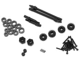 TLHTSCX24-188 Hobby Axial SCX24 Aluminum Rear Portal Axle Upgrade Kit (Black)-PARTS-Mike's Hobby