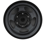TLHTSCX24-45 Treal Hobby Type B 1.0" 5-Spoke Beadlock Wheels (Black/Grey) (4) (22.4g)-WHEELS AND TIRES-Mike's Hobby
