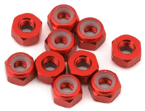 XCE-0142.1 eXcelerate 3mm Aluminum Lock Nuts (Red) (10)-HARDWARE-Mike's Hobby