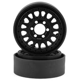 VPS07801 Vanquish Products KMC KM445 Impact 1.9" Beadlock Crawler Wheels (Black) (2)-WHEELS AND TIRES-Mike's Hobby