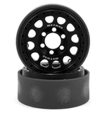 VPS07911 Vanquish Products Method 105 1.9" Beadlock Crawler Wheels (Black/Silver) (2)-WHEELS AND TIRES-Mike's Hobby
