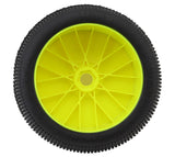 PMT1020-SLW-Y Pro-Motion Raptor 1/8 Truggy Pre-Mount Tires (Yellow) (2) (Soft - Long Wear)-WHEELS AND TIRES-Mike's Hobby