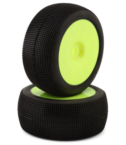 RWS180212SSBY Raw Speed RC Mach One 1/8 Truggy Pre-Mounted Tires (Yellow) (2) (Super Soft)-WHEELS AND TIRES-Mike's Hobby