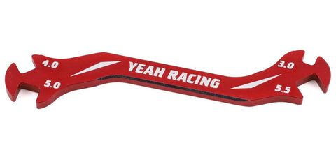 YEA-YT-0197RD Yeah Racing Aluminum Turnbuckle Wrench (Red) (3, 4, 5, 5.5mm)-Tools-Mike's Hobby