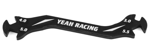 YEA-YT-0197BK Yeah Racing Aluminum Turnbuckle Wrench (Black) (3, 4, 5, 5.5mm)-Tools-Mike's Hobby