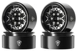 TLHTWHEEL-167 Treal Hobby Type V 1.9" V-Spoke Beadlock Wheels (Black) (4)-WHEELS AND TIRES-Mike's Hobby