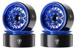TLHTWHEEL-168 Treal Hobby Type V 1.9" V-Spoke Beadlock Wheels (Blue) (4)-WHEELS AND TIRES-Mike's Hobby