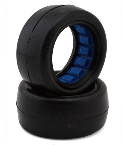 HR-003-2211 HotRace 1/10 2.2" Slick 2WD/4WD Front Tires w/Inserts (2) (White)-WHEELS AND TIRES-Mike's Hobby