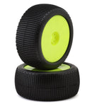 TZO-TZT402S-Y-N TZO Tires 402 1/8 Truggy Non-Glued Tire Set (Yellow) (2) (Soft)-WHEELS AND TIRES-Mike's Hobby