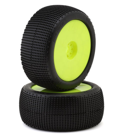 TZO-TZT402S-Y-N TZO Tires 402 1/8 Truggy Non-Glued Tire Set (Yellow) (2) (Soft)-WHEELS AND TIRES-Mike's Hobby