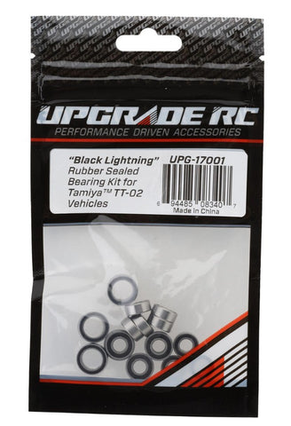 UPG-17001 UpGrade RC "Black Lightning" Rubber Sealed Bearing Kit for Tamiya® TT-02-Bearing-Mike's Hobby