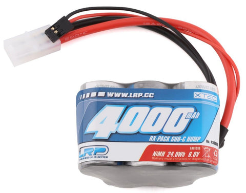 LRP430608 LRP XTEC 5-Cell 6.0V "Long Life" 1/5 NiMH Hump Receiver Pack (4000mAh)-Hobby Battery-non lipo-Mike's Hobby