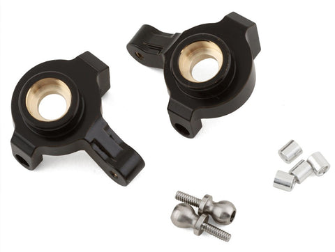SPTSTA31609KBR ST Racing Concepts Axial SCX24 Brass Steering Knuckles (Black) (2) (6g)-PARTS-Mike's Hobby