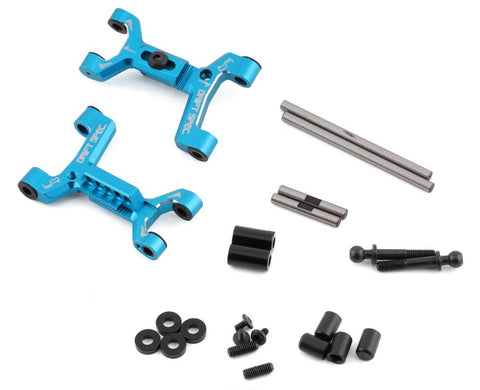 YEA-TATT-010BU Yeah Racing Tamiya TT-02 RWD Aluminum Rear Lower Suspension Arms (Blue) (2)-PARTS-Mike's Hobby