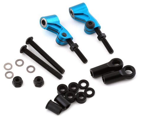 YEA-TATT-011BU Yeah Racing Tamiya TT-02 RWD Aluminum Front/Rear Upper Suspension Arm (Blue) (2)-PARTS-Mike's Hobby