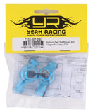 YEA-TT02-007-2BU Yeah Racing Tamiya TT-02 Aluminum Rear Hubs (Blue) (2) (2° Toe-In)-PARTS-Mike's Hobby