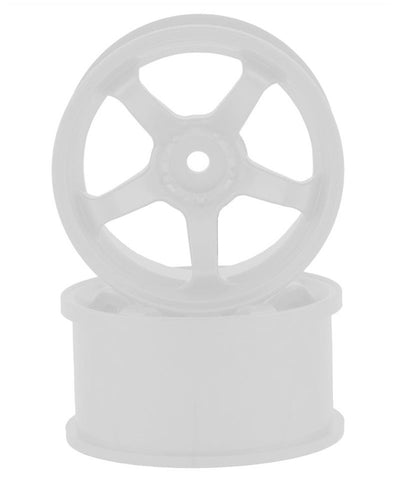 TDW-EW-0106WH Topline M5 Spoke Drift Wheels (White) (2) (6mm Offset) w/12mm Hex-WHEELS AND TIRES-Mike's Hobby