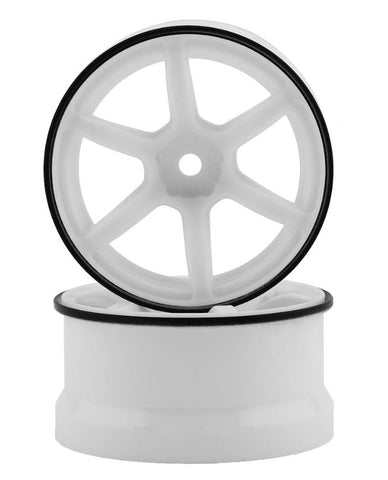 YOKRP-6313W6A Yokomo 12mm Hex Racing Performer High Traction RWD Drift Wheels (White) (2) (6mm Offset)-WHEELS AND TIRES-Mike's Hobby