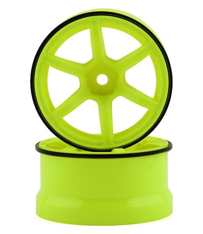 YOKRP-6313Y6A Yokomo 12mm Hex Racing Performer High Traction RWD Drift Wheels (Yellow) (2) (6mm Offset)-WHEELS AND TIRES-Mike's Hobby