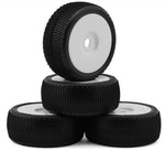 TZO-TZ200S-W TZO Tires 200 1/8 Buggy Pre-Glued Tire Set (White) (4) (Soft)-WHEELS AND TIRES-Mike's Hobby