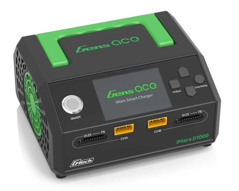 GEAD1000-UB Gens Ace D1000 G-Tech Smart Dual AC Charger (7S/25A) (AC-1000W)-CHARGER-Mike's Hobby