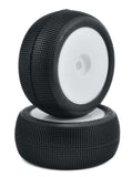 JCO3125-12 JConcepts Reflex 4.0" Pre-Mounted 1/8th Truggy Tires (2) (White) (Green)-WHEELS AND TIRES-Mike's Hobby