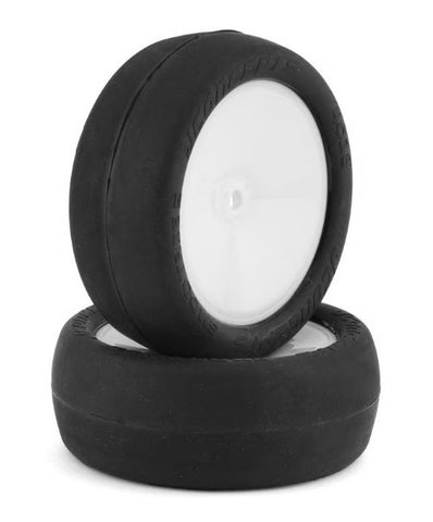 JCO40181691 JConcepts Smoothie 2 2.2" Pre-Mounted 2WD Front Buggy Tires (White) (2) (Silver) w/12mm Hex-WHEELS AND TIRES-Mike's Hobby