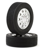 RER24112 Redcat Custom Hauler Front Pre-Mounted Tires (Chrome) (2)-WHEELS AND TIRES-Mike's Hobby